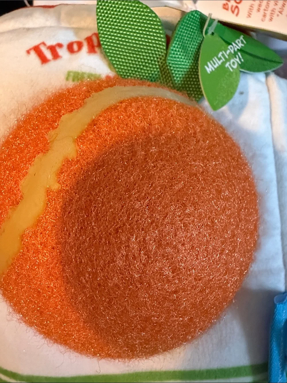 🆕 BARK Fresh Squeaked Tropics OJ Multi-Part Dog Toy